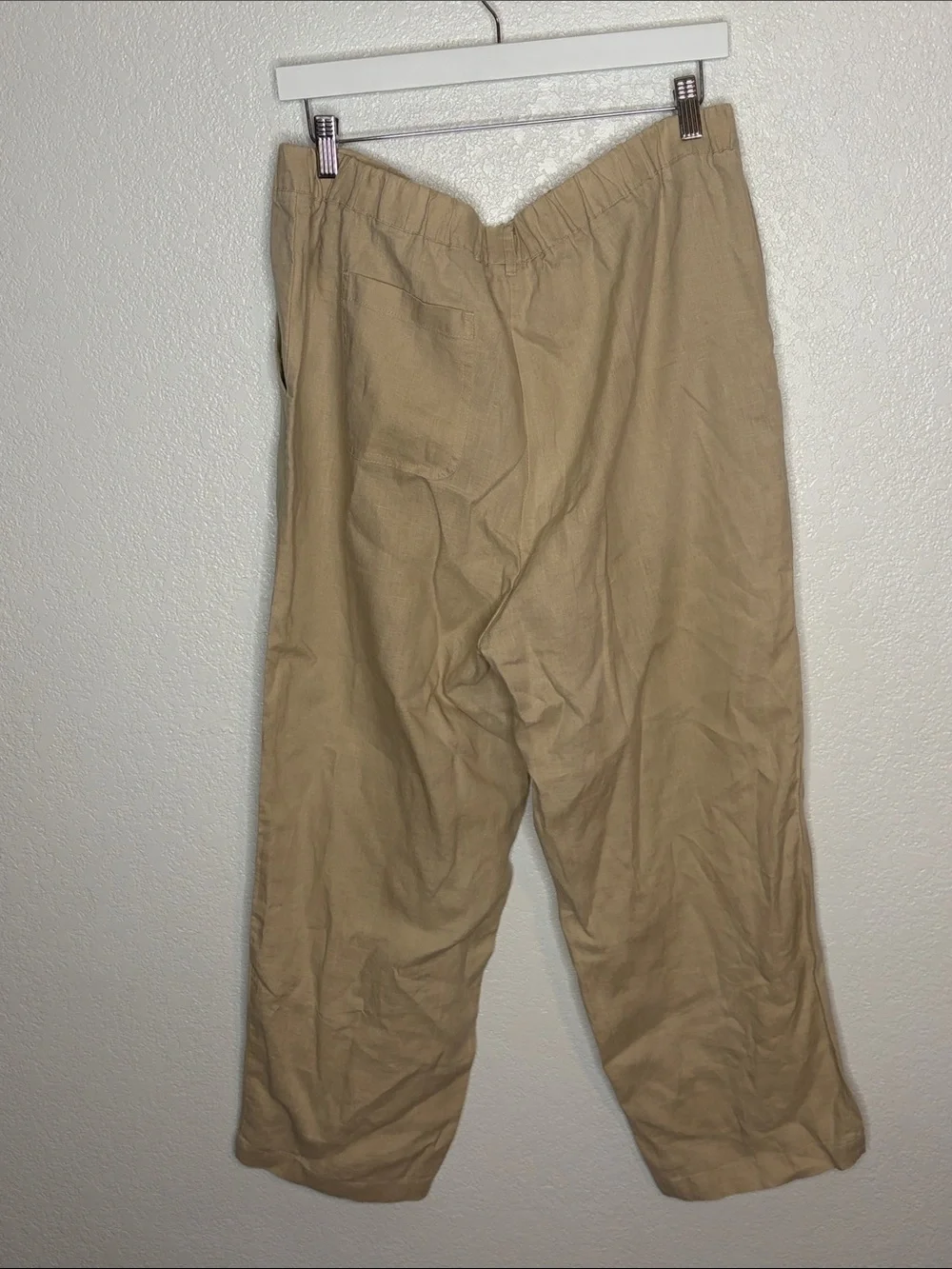 Quince Driftwood Tan 100% European Linen Pull On Pants Size Large Minimalist